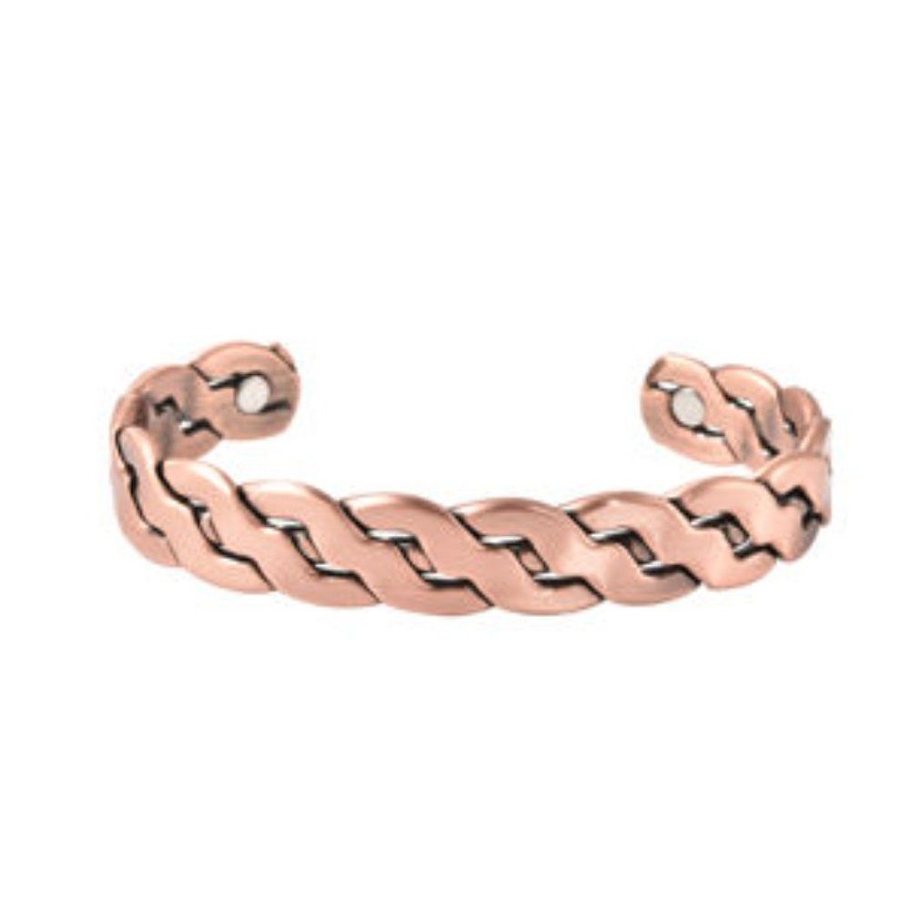 Magnetic By Design Wave Pattern Open Shank Adjustable Cuff Bracelet